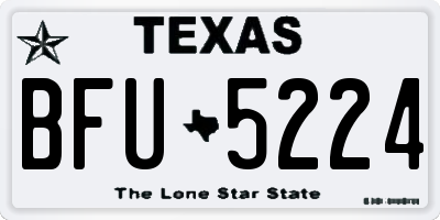 TX license plate BFU5224