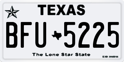 TX license plate BFU5225