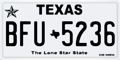 TX license plate BFU5236