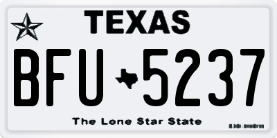 TX license plate BFU5237