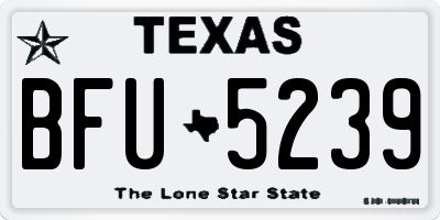 TX license plate BFU5239