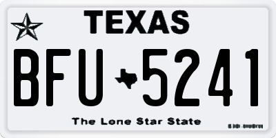 TX license plate BFU5241