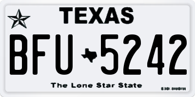 TX license plate BFU5242