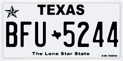 TX license plate BFU5244