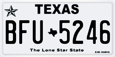 TX license plate BFU5246