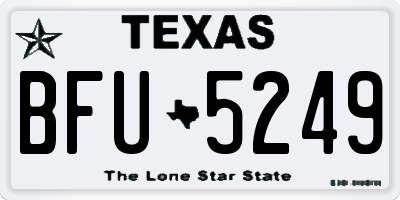 TX license plate BFU5249
