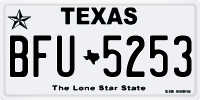 TX license plate BFU5253