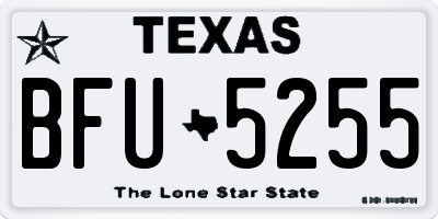 TX license plate BFU5255