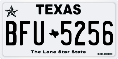 TX license plate BFU5256