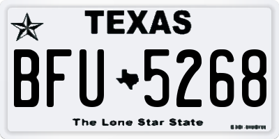 TX license plate BFU5268