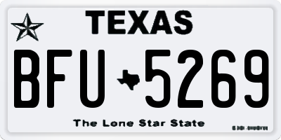 TX license plate BFU5269