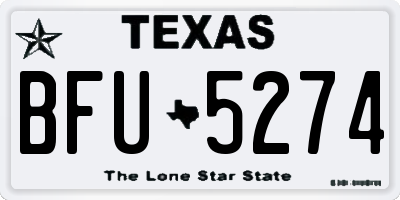 TX license plate BFU5274