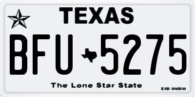 TX license plate BFU5275