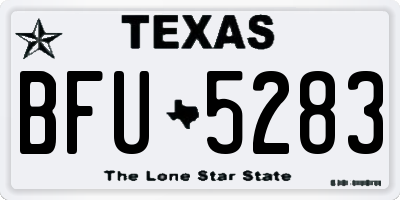 TX license plate BFU5283