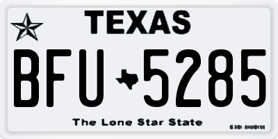 TX license plate BFU5285
