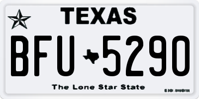 TX license plate BFU5290
