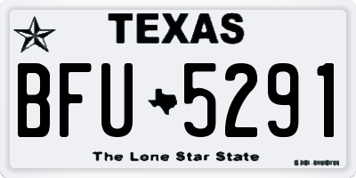 TX license plate BFU5291