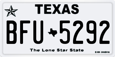 TX license plate BFU5292