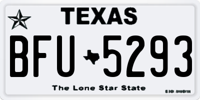 TX license plate BFU5293