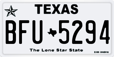 TX license plate BFU5294