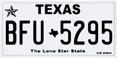 TX license plate BFU5295