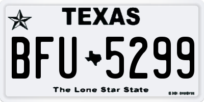 TX license plate BFU5299