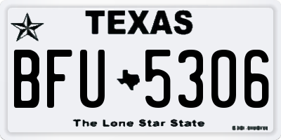 TX license plate BFU5306