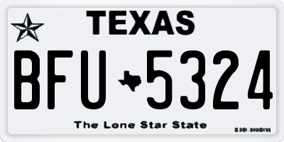 TX license plate BFU5324