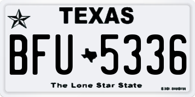 TX license plate BFU5336