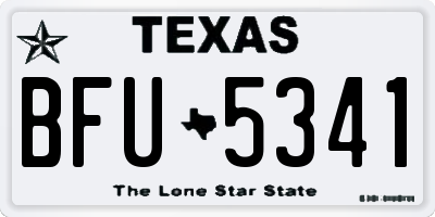 TX license plate BFU5341