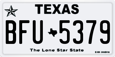 TX license plate BFU5379