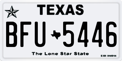 TX license plate BFU5446