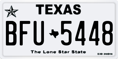 TX license plate BFU5448
