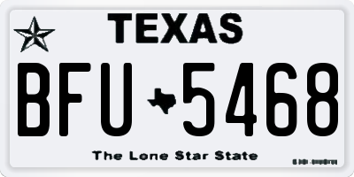 TX license plate BFU5468