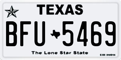 TX license plate BFU5469