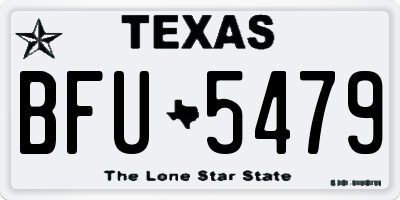 TX license plate BFU5479