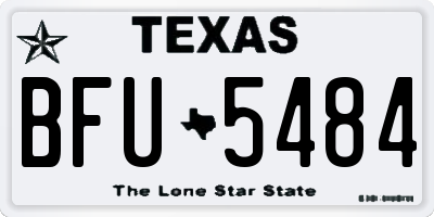 TX license plate BFU5484