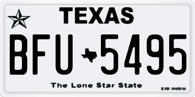 TX license plate BFU5495