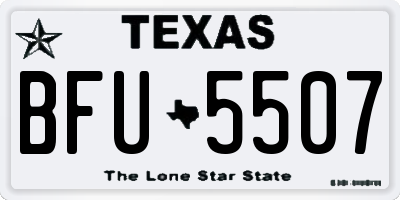 TX license plate BFU5507