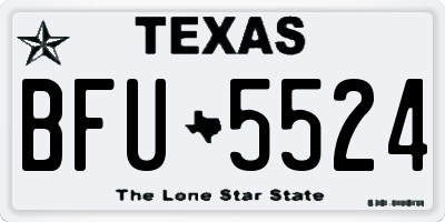 TX license plate BFU5524