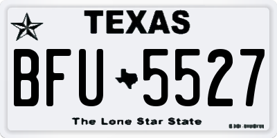 TX license plate BFU5527