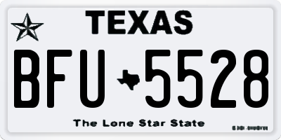 TX license plate BFU5528