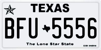 TX license plate BFU5556
