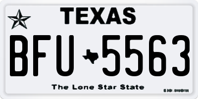 TX license plate BFU5563
