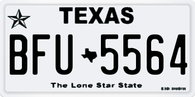 TX license plate BFU5564