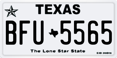 TX license plate BFU5565