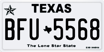 TX license plate BFU5568