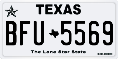 TX license plate BFU5569
