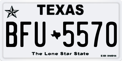TX license plate BFU5570