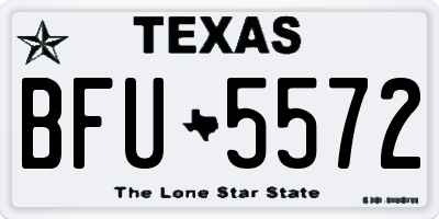 TX license plate BFU5572